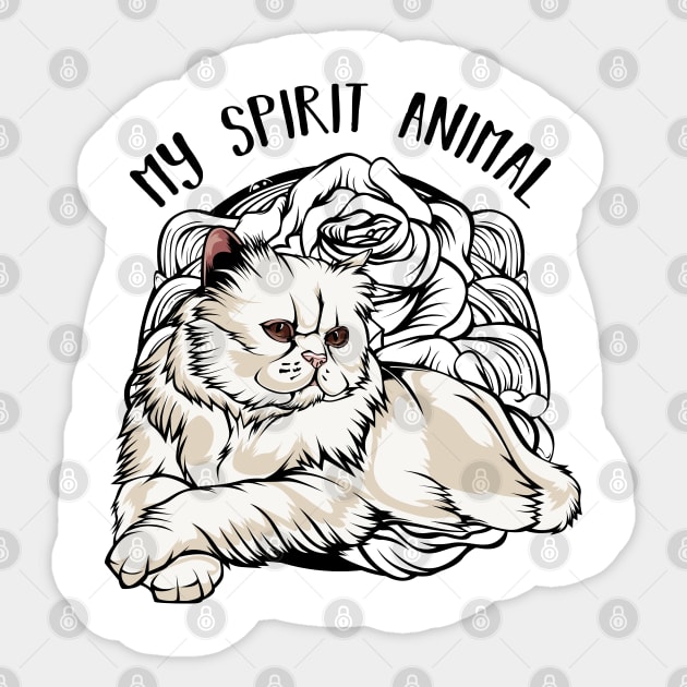 Persian Cat Sticker by Lumio Gifts